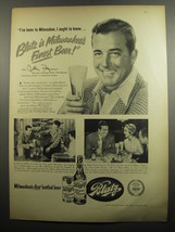 1951 Blatz Beer Ad - John Payne - I&#39;ve been to Milwaukee, I ought to know - £14.76 GBP