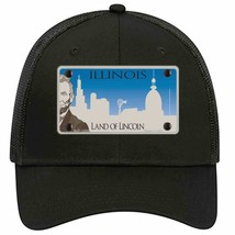 Illinois Blank Novelty Black Mesh License Plate Hat - £23.17 GBP