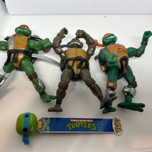 Lot of 3 2004 TMNT Action Figures Teenage Mutant Ninja Turtles 5&quot; - £14.38 GBP