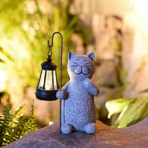 Solar Garden Lamp Kitten Crafts Ornaments - £32.95 GBP
