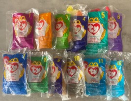 Complete Set of 12 1998 Ty Teenie Beanie Babies McDonald&#39;s Happy Meal, 1993 Tag - £13.44 GBP