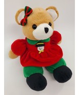10&quot; First Impressions Girl Bear Christmas Baby Lovey &amp; Rattle Vintage Re... - $189.87 MXN