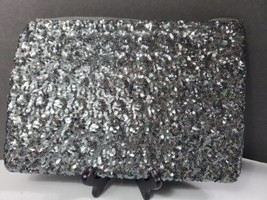 New Gray Beaded Evening Purse Sh15 - £15.97 GBP