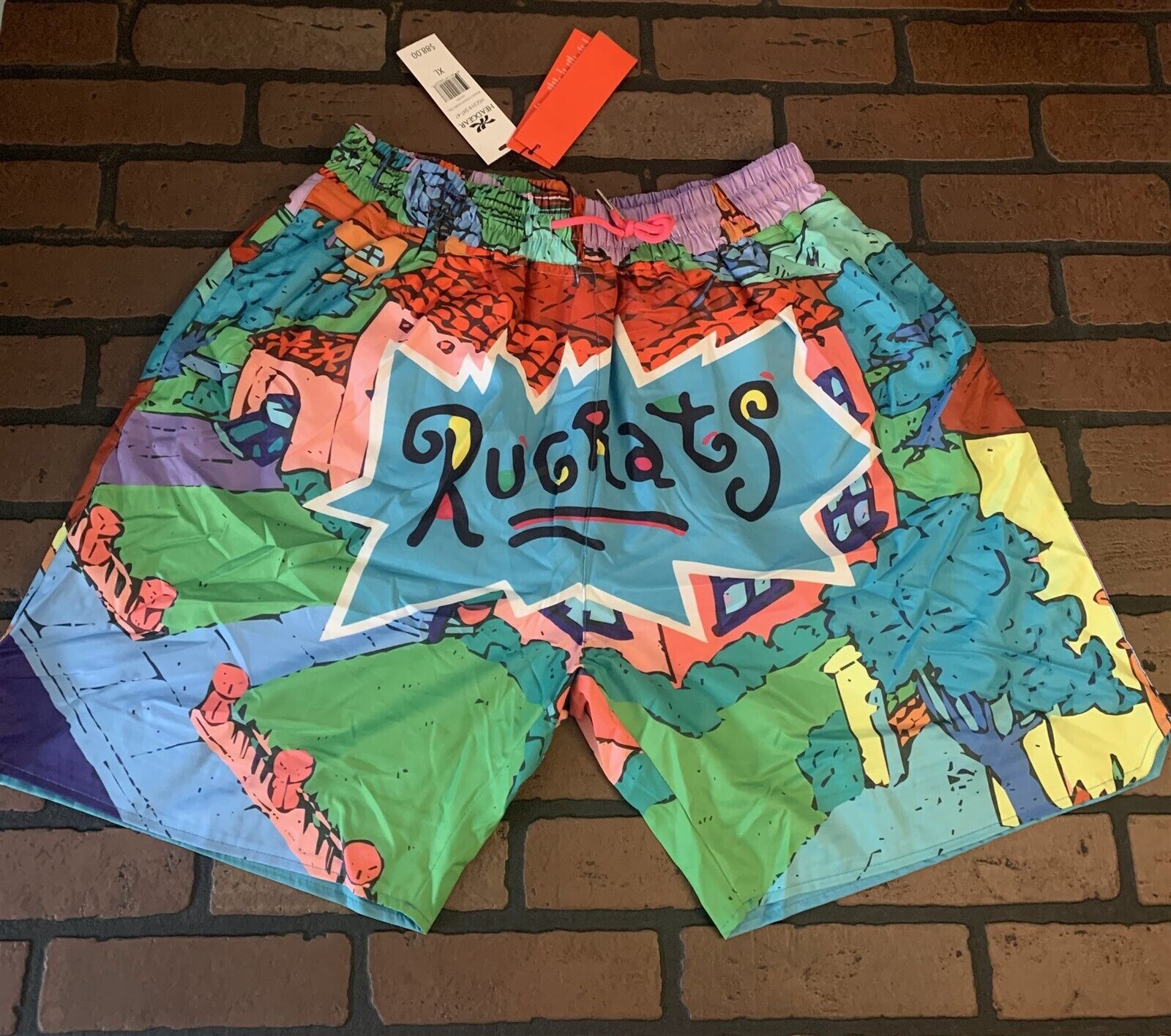 Rugrats Haus Headgear Classics Basketball Shorts ~ Nie Getragen ~ XL