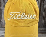 Titleist Golf Yellow Orange Embroidered Adjustable Strap Back Hat - £7.66 GBP