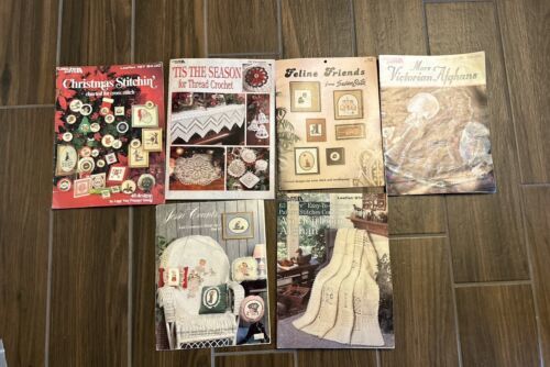 Leisure Arts Susan Bates Jessa Counts Vintage Cross Stitch Leaflets Lot ... - $12.25