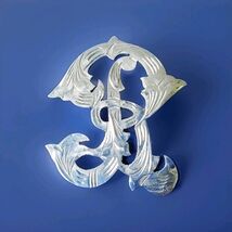 Vintage Initial R Monogram Sterling Silver 925 Floral Engraving Large Pi... - $90.25 Vintage Initial R Monogram Sterling Silver 925 Floral Engraving Large Pi... - $90.25