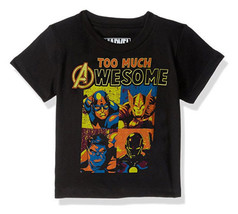 Marvel Boys&#39; Big Boys&#39; Avengers T-Shirt, Black - £10.34 GBP