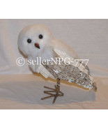 7&quot;  Arctic Snowy Great White Owl Winter Woodland Rustic Xmas Barn Decor ... - $29.99