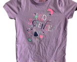 Cat And Jack Girls Purple T-Shirt Size XS 4 to 5 Go Science - $6.88