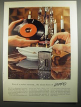 1956 Zippo Cigarette Lighters Ad - Part of a perfect moment.. the silver sheen  - $18.49