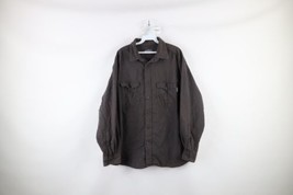 Vintage Woolrich Mens XL Distressed Spell Out Double Pocket Flannel Button Shirt - £27.65 GBP