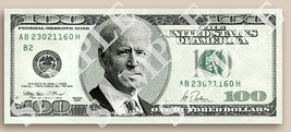 Fine Art Joe Biden Portrait Signature Note $100 Bill One Hundred Dollars Money - £15.56 GBP