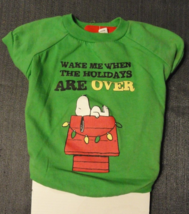 Dog Sweater Small &quot;Wake Me When The Holidays Are Over&quot; Green Shirt 8&quot;X7.5&quot; - £11.66 GBP