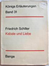 Friedrich Von Schiller, Kabale Und Liebe, in German Language, auf Deutsch - £14.78 GBP
