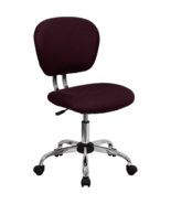 Mid-Back Burgundy Mesh Padded Swivel Task Office Chair with Chrome Base - $2,673.06 MXN+