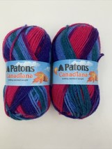 2 Skeins PATONS Canadiana, Stained Glass Cargo (3 oz, 170 yds X 2) 100% Acrylic - £10.50 GBP