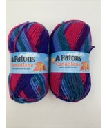 2 Skeins PATONS Canadiana, Stained Glass Cargo (3 oz, 170 yds X 2) 100% ... - £10.36 GBP