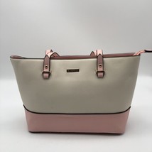 ELIM &amp; PAUL  White &amp; Pink Crossbody Purse 16”x10”x5” - $25.00