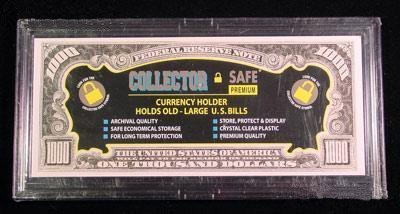 5 Crystal Clear Hard Plastic Large Bill Currency Holder by BCW