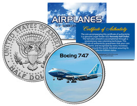 BOEING 747 * Airplane Series * JFK Kennedy Half Dollar Colorized US Coin - $12.16
