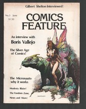 Comics Feature #3 /1980-Boris Vallejo fantasy cover-Silver Age comics-MIcrona... - $61.11