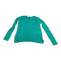 Eddie Bauer Sweater Women&#39;s XS Teal 100% Cotton Round Neck Long Sleeve P... - £16.68 GBP