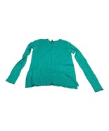 Eddie Bauer Sweater Women&#39;s XS Teal 100% Cotton Round Neck Long Sleeve P... - £15.99 GBP