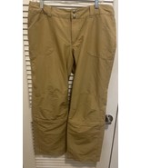 Patagonia Convertible Hiking Pants Women&#39;s Size 12 Tan Khaki Cargo Zip-Off - £22.66 GBP