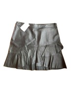 Frame Women&#39;s Black Leather Mini Skirt Ruffle Hem Sz 31 NWT $595 - $219.27 CAD