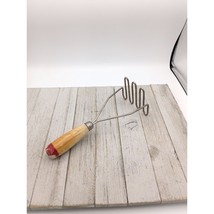 Vintage 9&quot; Veggie Potato Masher Wood Handle - $9.97