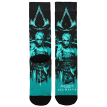 Assassins Creed Valhalla Sublimated All Over Print Novelty Crew Socks 1 Pair NEW - £8.17 GBP