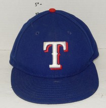 MLB Baseball New Era 59FIFTY Texas Rangers Fitted Hat Cap Blue Red White 6 7/8 - £21.03 GBP