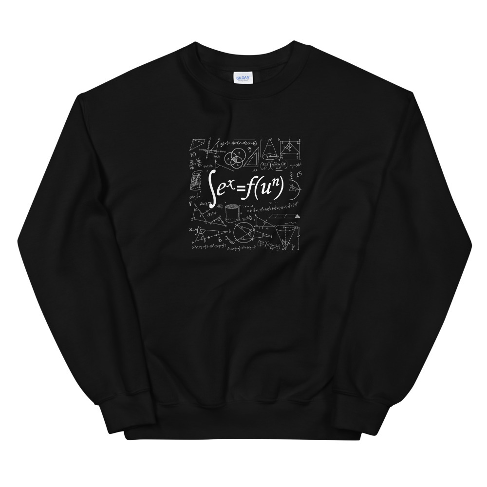 Adult mathematics Humor Funny Gift Idea Sex = f(Un) Unisex Sweatshirt