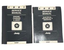 1991 Chrysler Motors Jeep Service Manual Set Engine Chassis Body Electrical 2 Bk - $99.99