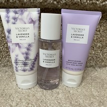 Victoria&#39;s Secret Beauty Mini Fragrance Mist lotion wash 3pc set Lavender - £15.41 GBP