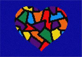 Pepita Needlepoint Canvas: Heart Stained Glass, 10&quot; x 7&quot; - £39.93 GBP+