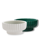 Pottery 12" Fischer Round Ceramic Planter, White, Green - $28.99
