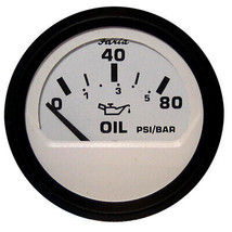 Faria Euro White 2&quot; Oil Pressure Gauge (80 PSI) - £32.03 GBP