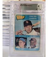 1965 Topps Baseball &#39;1964 NL RBI Leaders&#39; #6 BGS 4 - $34.65