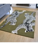 CLIMBING LEOPARD HAND TUFTED RUG,MULTI COLOR RUG,CUT PILE RUG,KIDS RUG,A... - £373.23 GBP