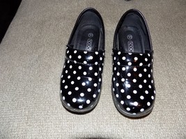 Coco Jumbo Black W/ White Polka Dot  Print Clog Shoe Size 11 Infant - £16.92 GBP