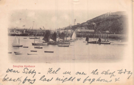 Douglas HARBOUR-ISLE Of Man England~Panorama VIEW~1903 Photo Postcard - £6.91 GBP