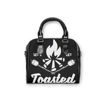 Personalized Black and White &quot;Let&#39;s Get Toasted&quot; Campfire Shoulder Bag - £40.34 GBP
