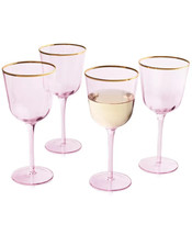 Martha Stewart Collection Blush All-Purpose Wine Glasses, Set of 4 New - £24.12 GBP