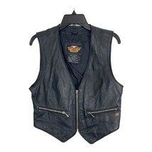 Harley Davidson Womens Jacket Adult Size Medium Leather Motorcycle Zippe... - $51.11