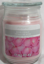 Ashland Scented Candle NEW 17 oz Large Jar Single Wick Spring ROSE PETAL... - $19.60