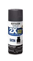 Rust-Oleum American Accents Satin Spray Paint, Satin Canyon Black, 12 Oz. - $9.95