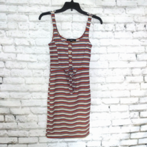 Derek Heart Dress Womens Juniors Small Multi Striped Sleeveless Bodycon ... - $19.98