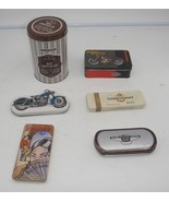 Lot Of Metal Tin Containers - Harley Davidson w Cards, Williams Sonoma, ... - £11.96 GBP